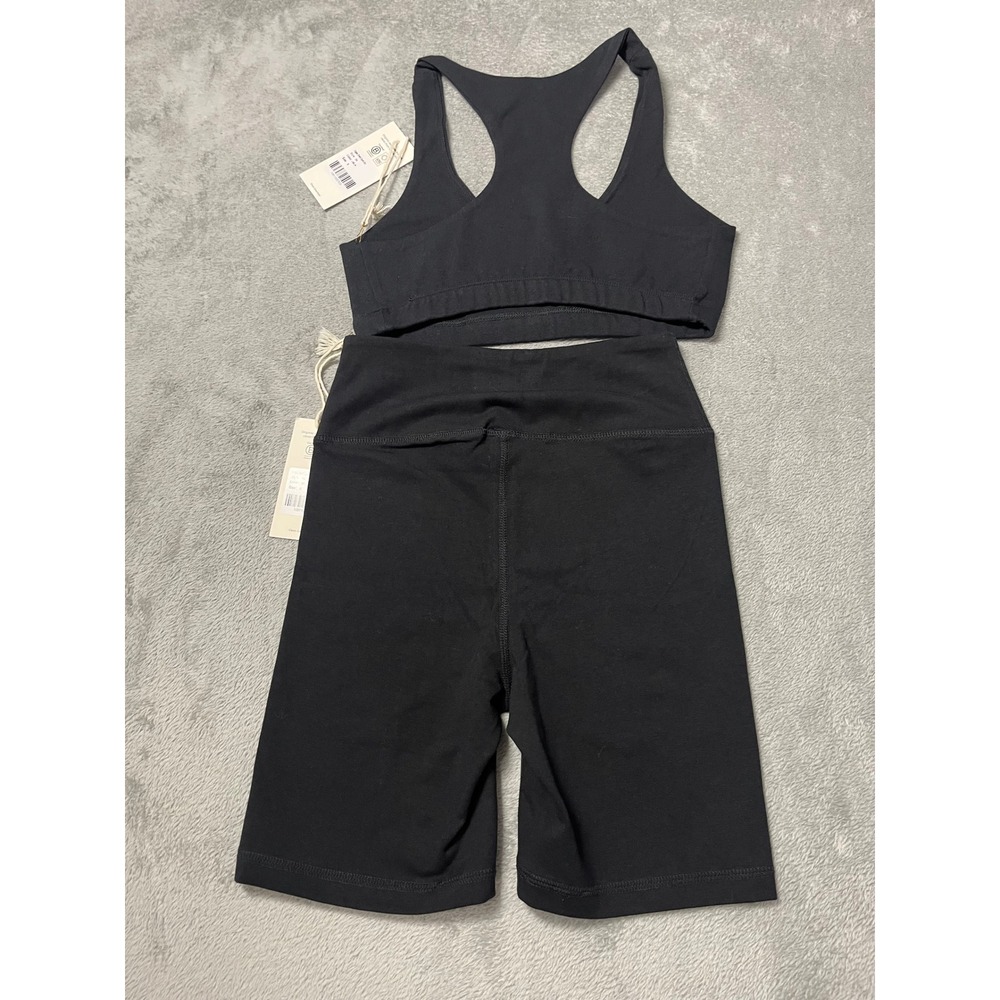 MATE The Label Organic Biker Shorts & Sports Bra Set Activewear Size S - Picture 11 of 12